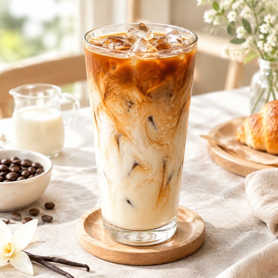 Iced latte de vainilla